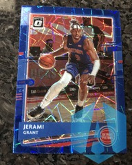 2020-21 Donruss Optic Blue Velocity Prizm #4 Jerami Grant Pistons
